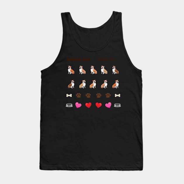 English Bulldogs Sticker Set Tank Top by CeeGunn